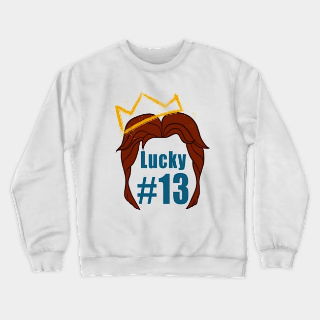 Lucky # 13 Crewneck Sweatshirt by ToyboyFan